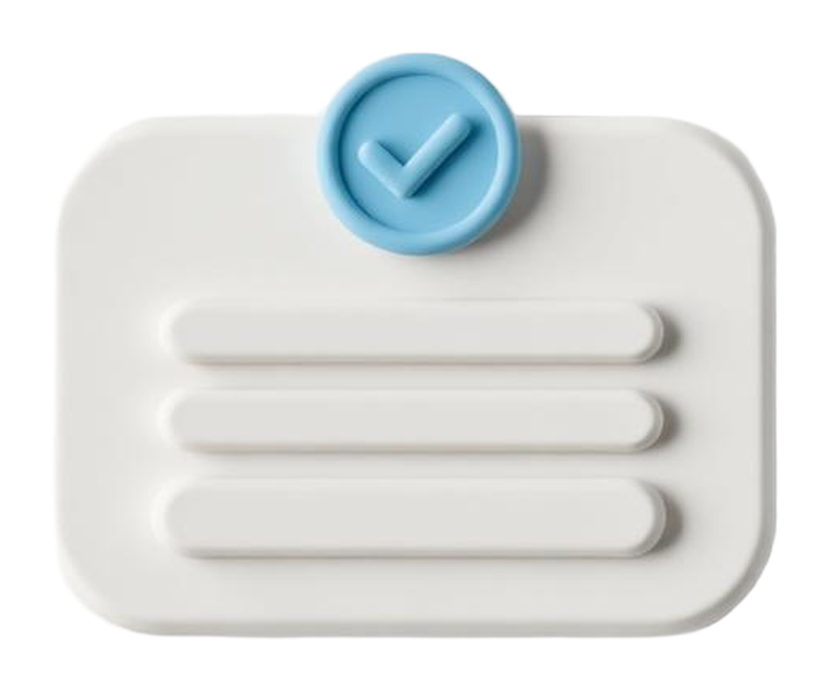 A sign up form with a checkmark badge